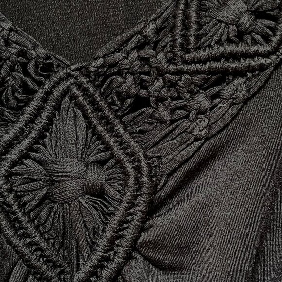 Soft and comfortable black maxi dress, by Olive and Oak. - Picture 3 of 8